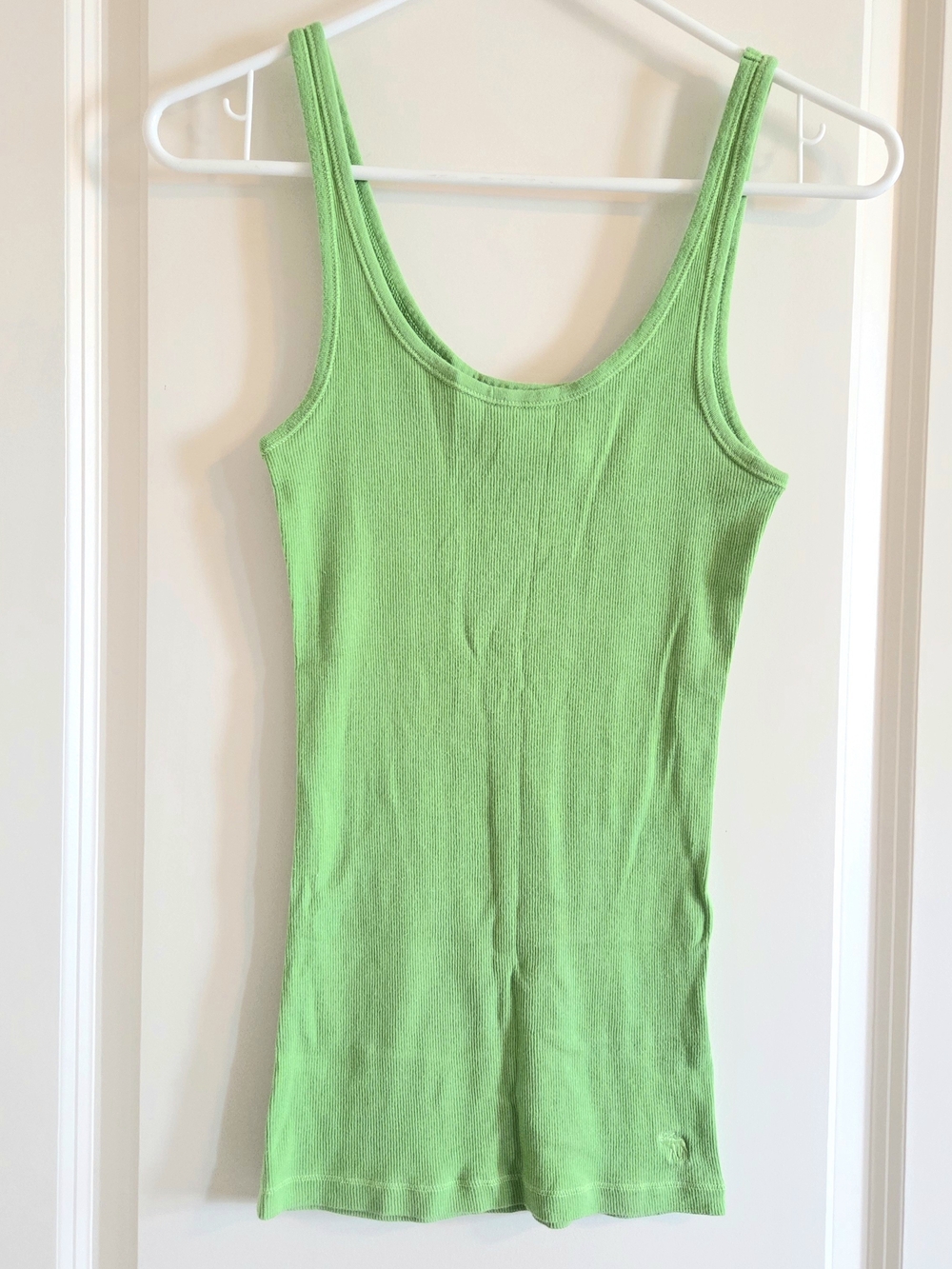 Vintage Abercrombie & Fitch Ribbed Tank Top Lime Green M  Bella Swan Y2K Moose